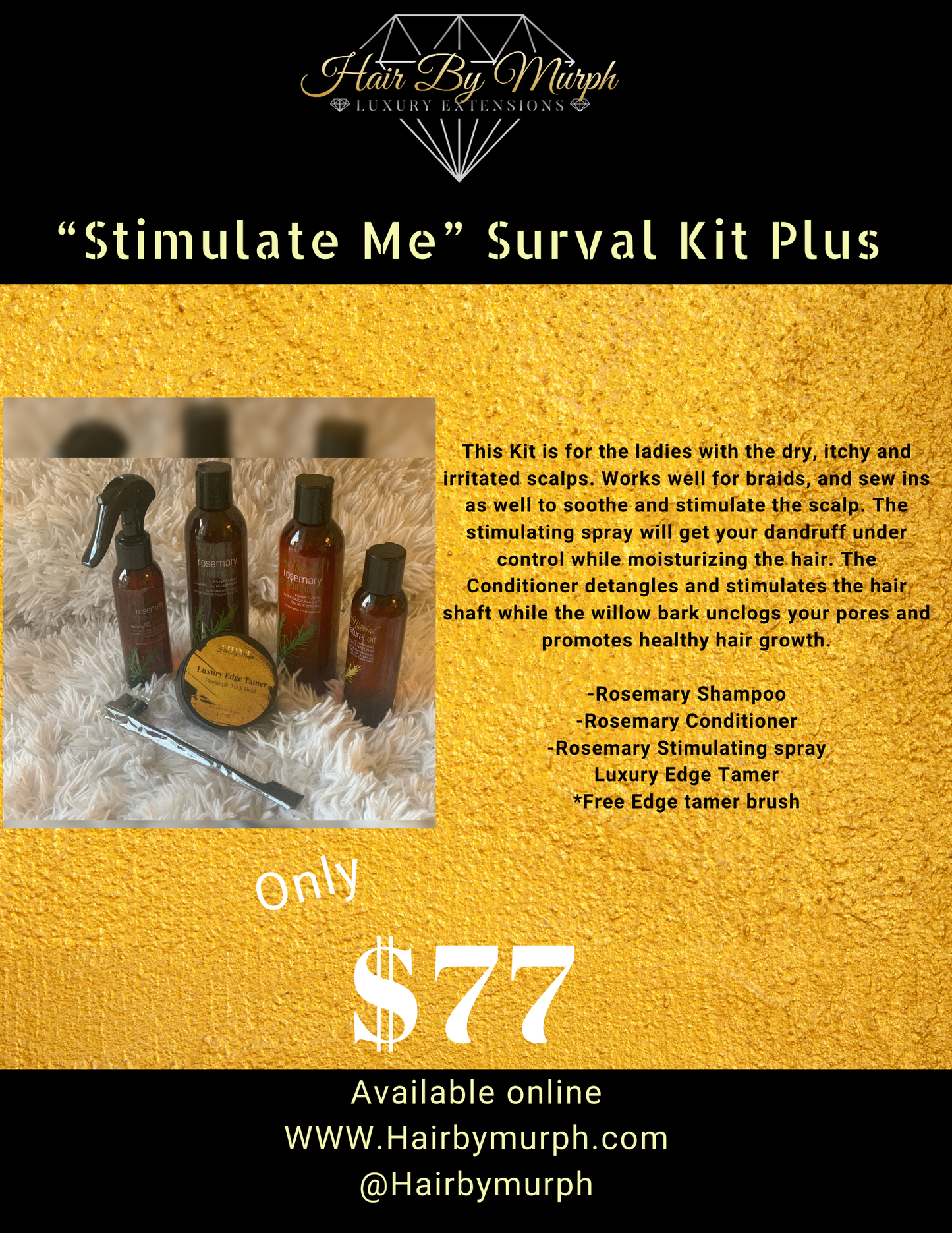 HBM Rosemary "Stimulate Me" Kit PLUS - Hair by Murph