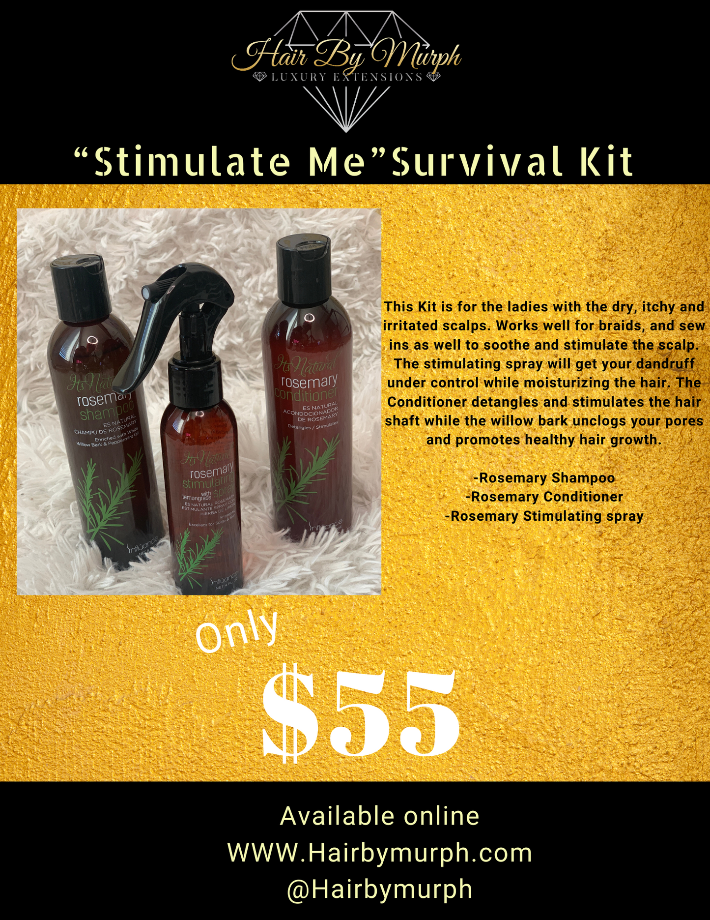 HBM Rosemary " Stimulate Me" Kit - Hair by Murph