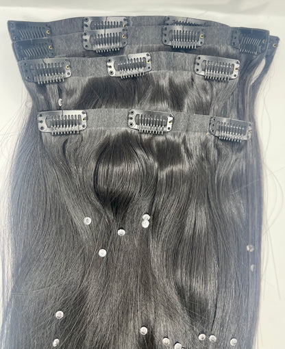 Silky Straight Seamless Clip Ins