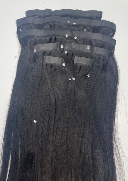 Silky Straight Seamless Clip Ins